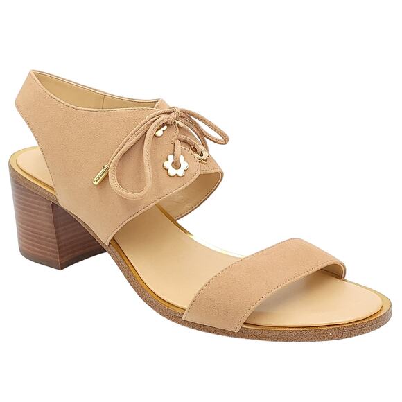 Michael Kors Women Slingback Heeled Sandals Estela Mid Size US 10M Bisque Tan - Picture 1 of 6